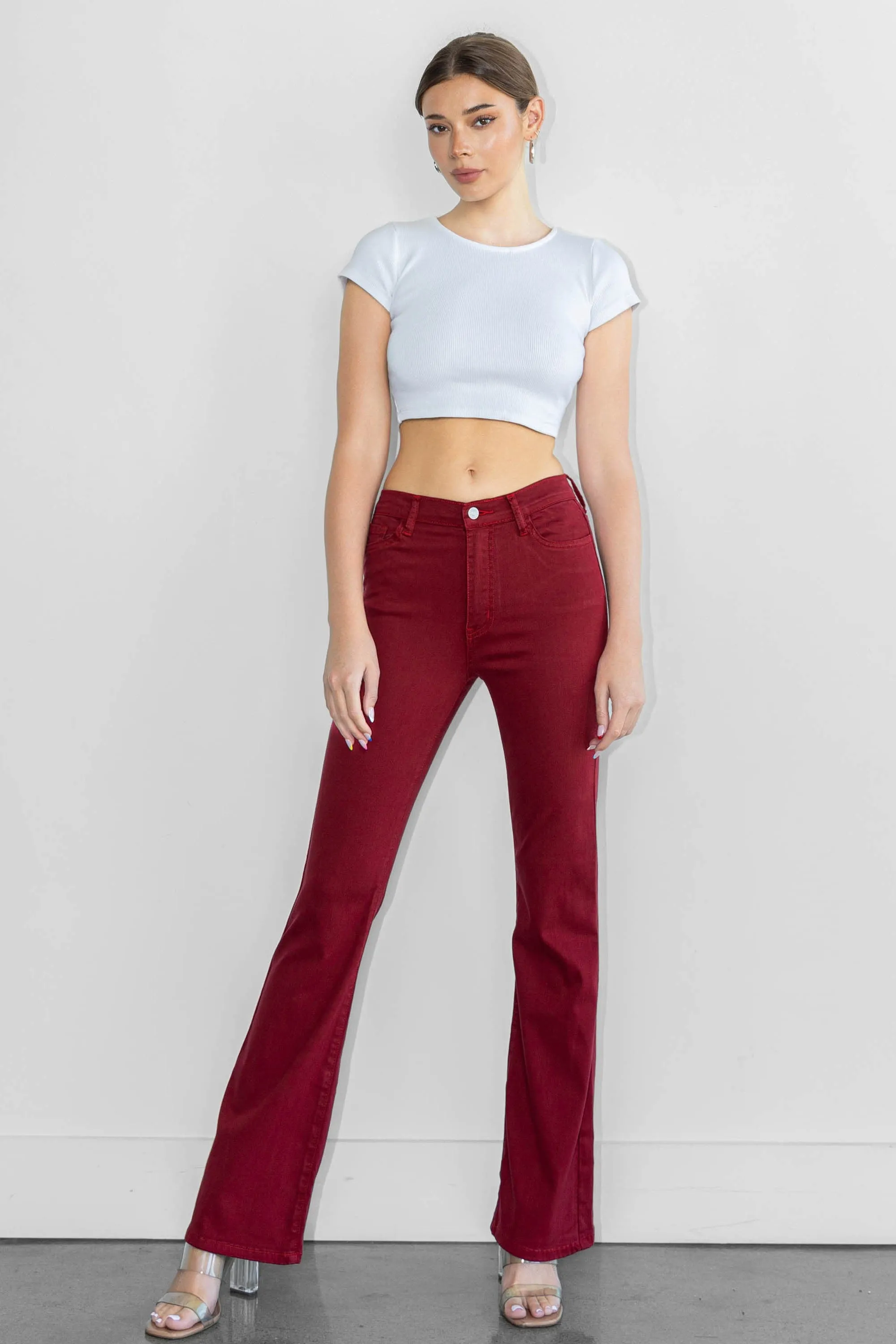 Vibrant Color Bootcut Jeans