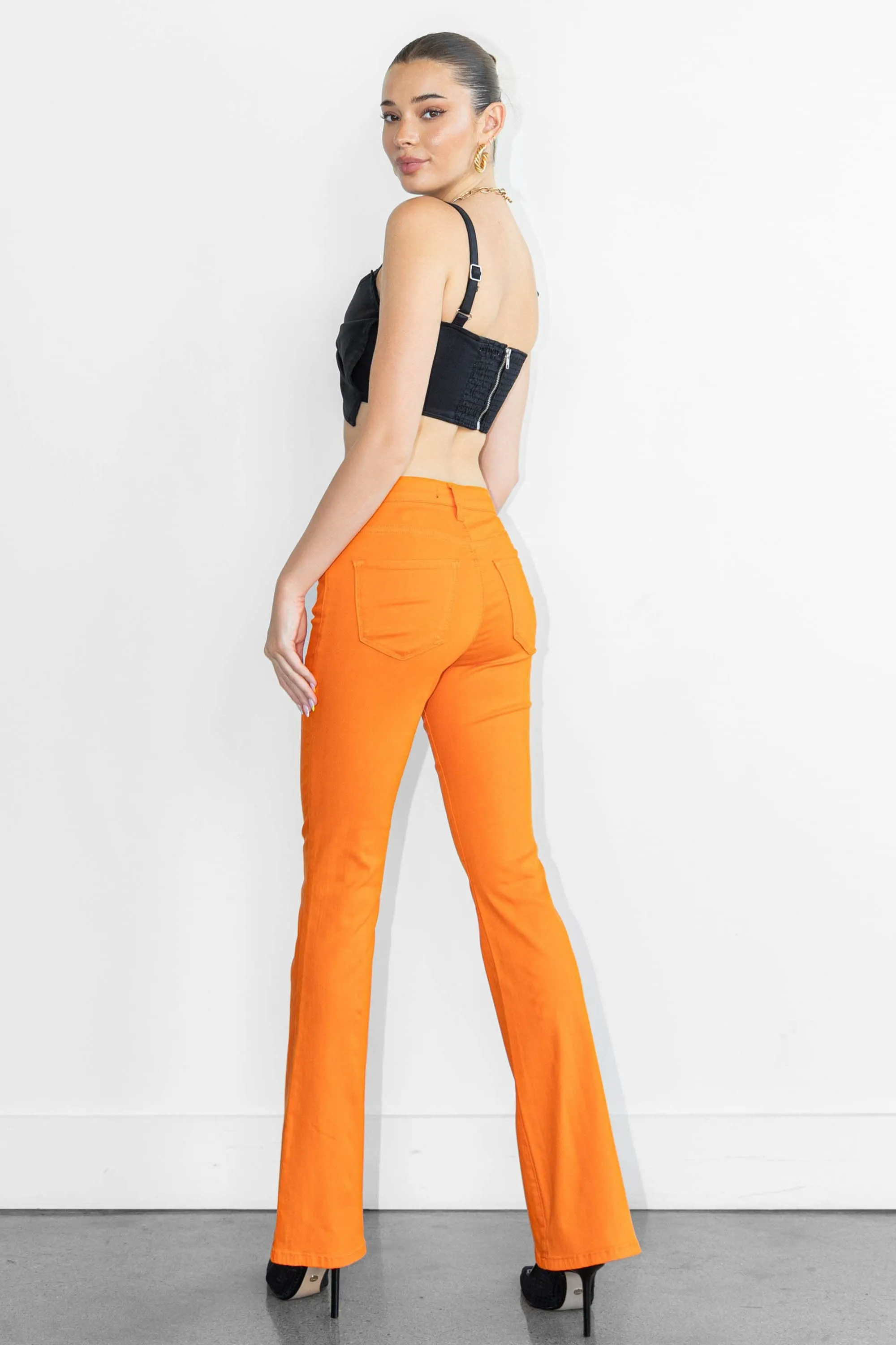 Vibrant Color Bootcut Jeans