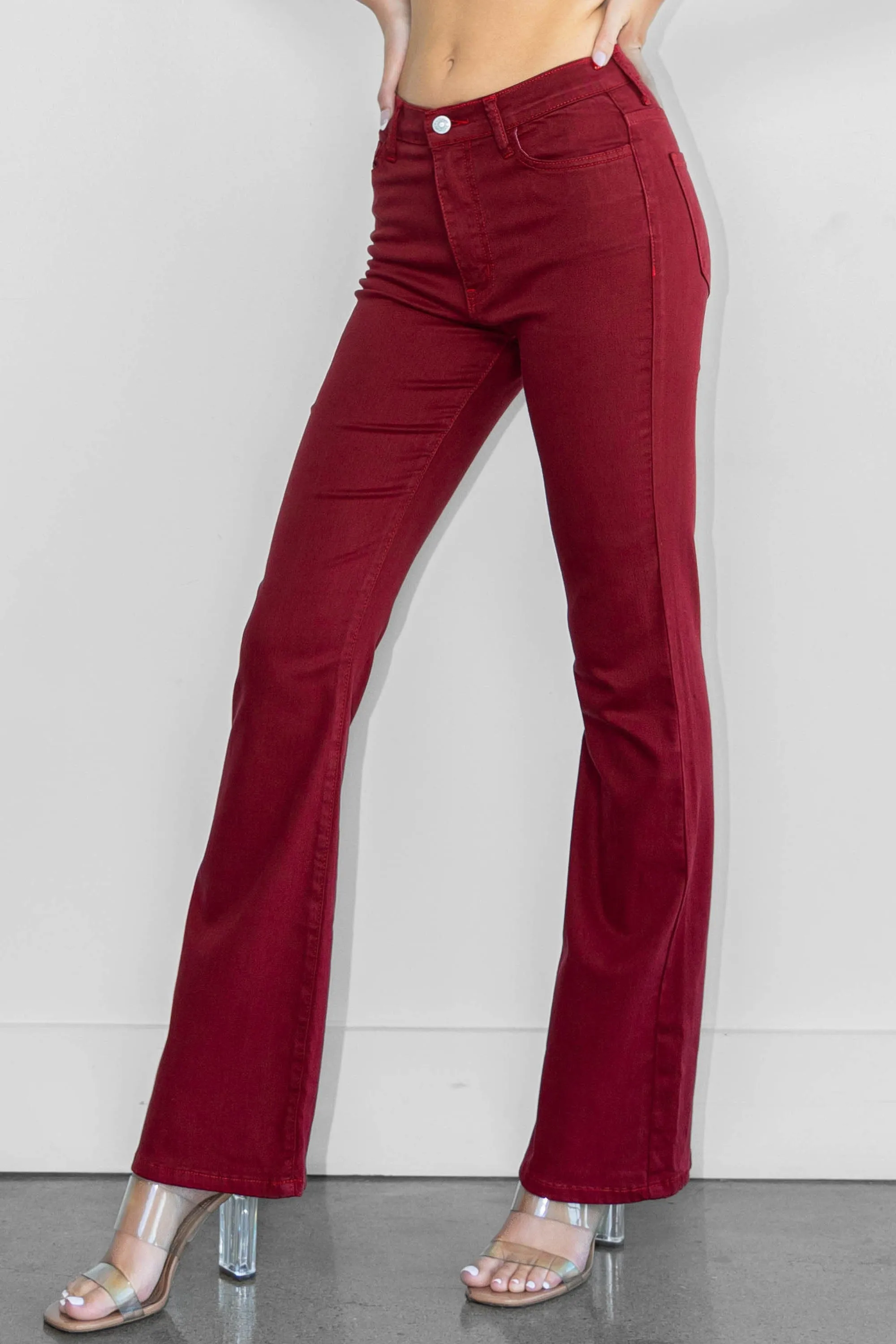Vibrant Color Bootcut Jeans