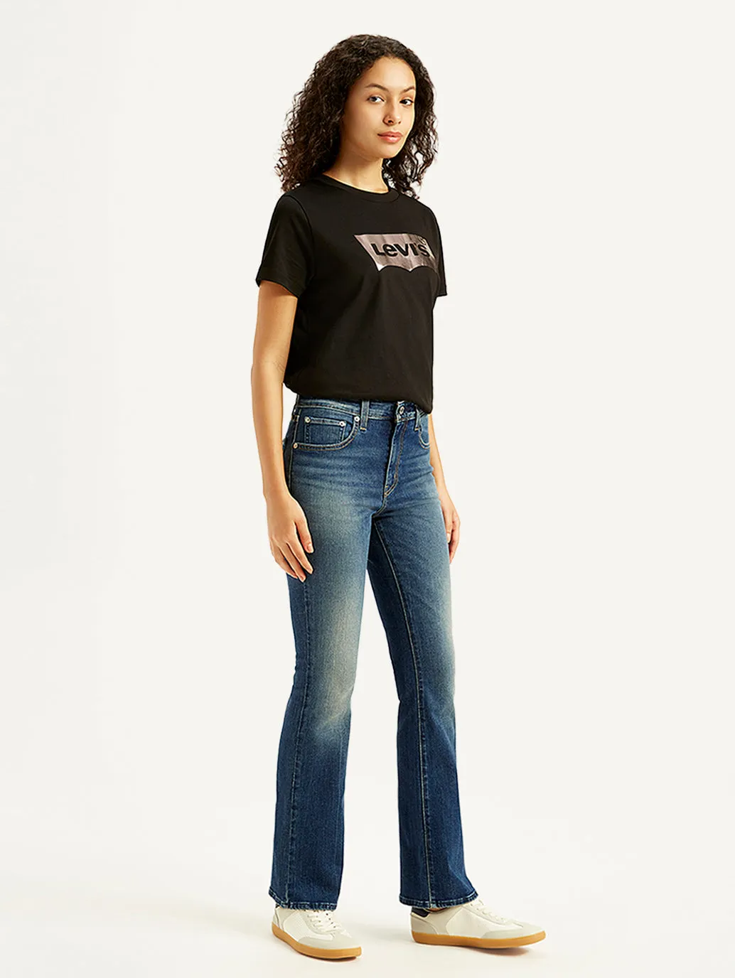 Women's High Rise 725 Slim Bootcut Fit Blue Jeans
